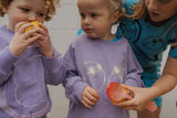 Lilac 'Lemon Slice' Embroidered Kids Sweatshirt