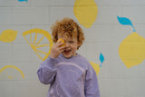 Lilac 'Lemon Slice' Embroidered Kids Sweatshirt