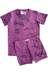 Grape Book Club Shortie PJ Set