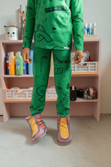 Kelly Green Art Club Long PJ Set