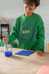 Kelly Green 'Art Club' Kids Fleece