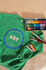 Kelly Green 'Art Club' Kids Fleece