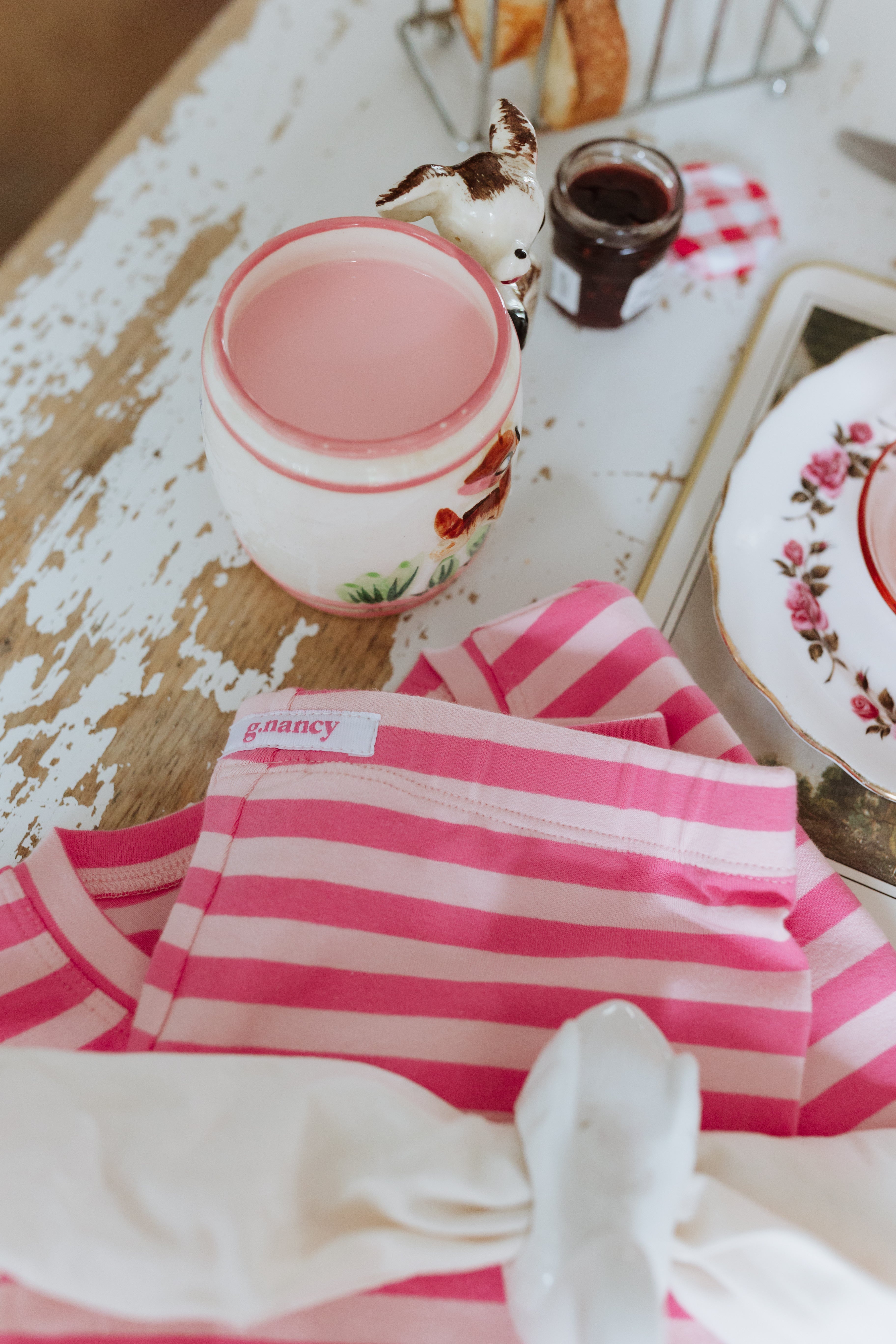 Pink Lemonade Stripe Shortie PJ Set
