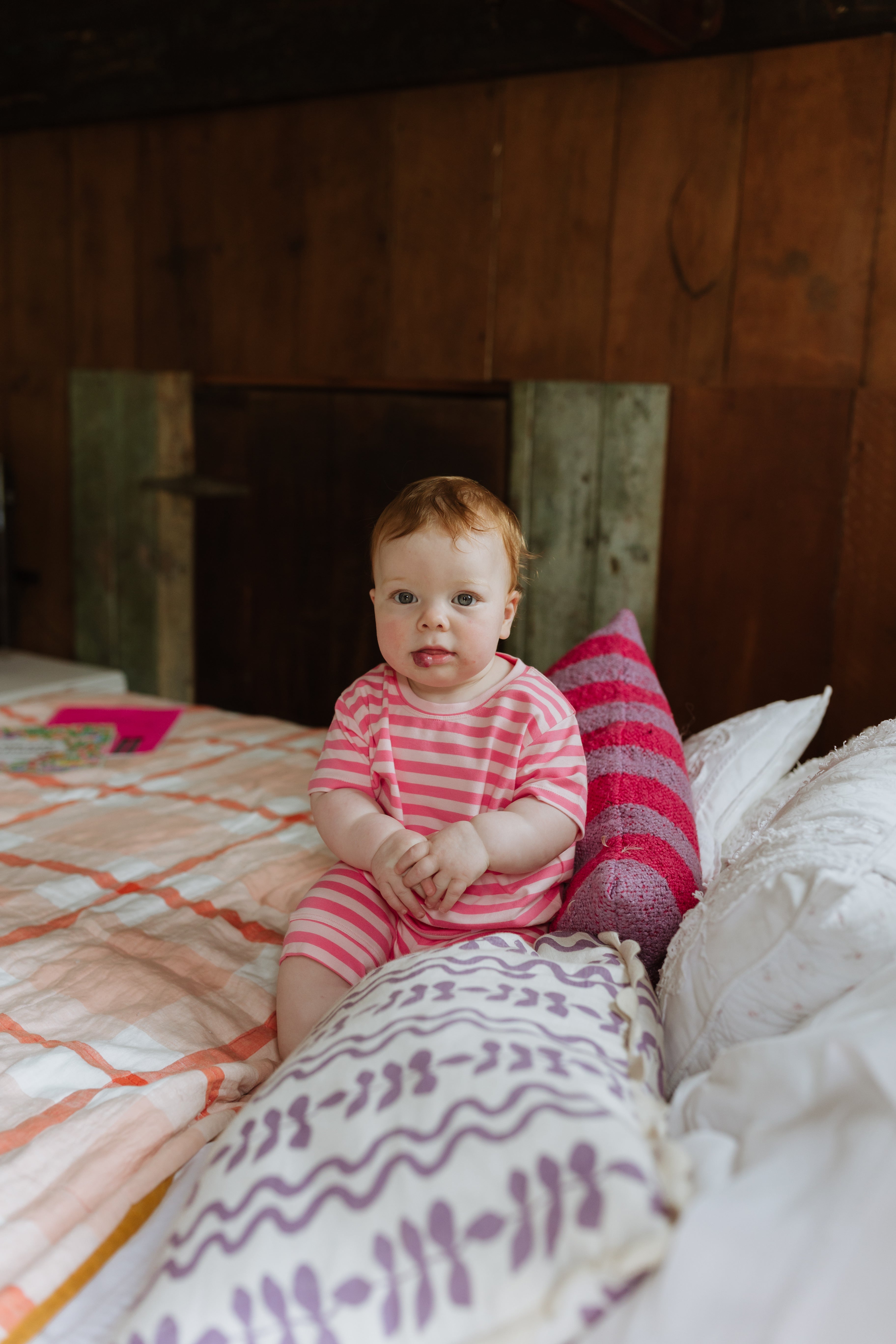 Pink Lemonade Stripe Shortie PJ Set