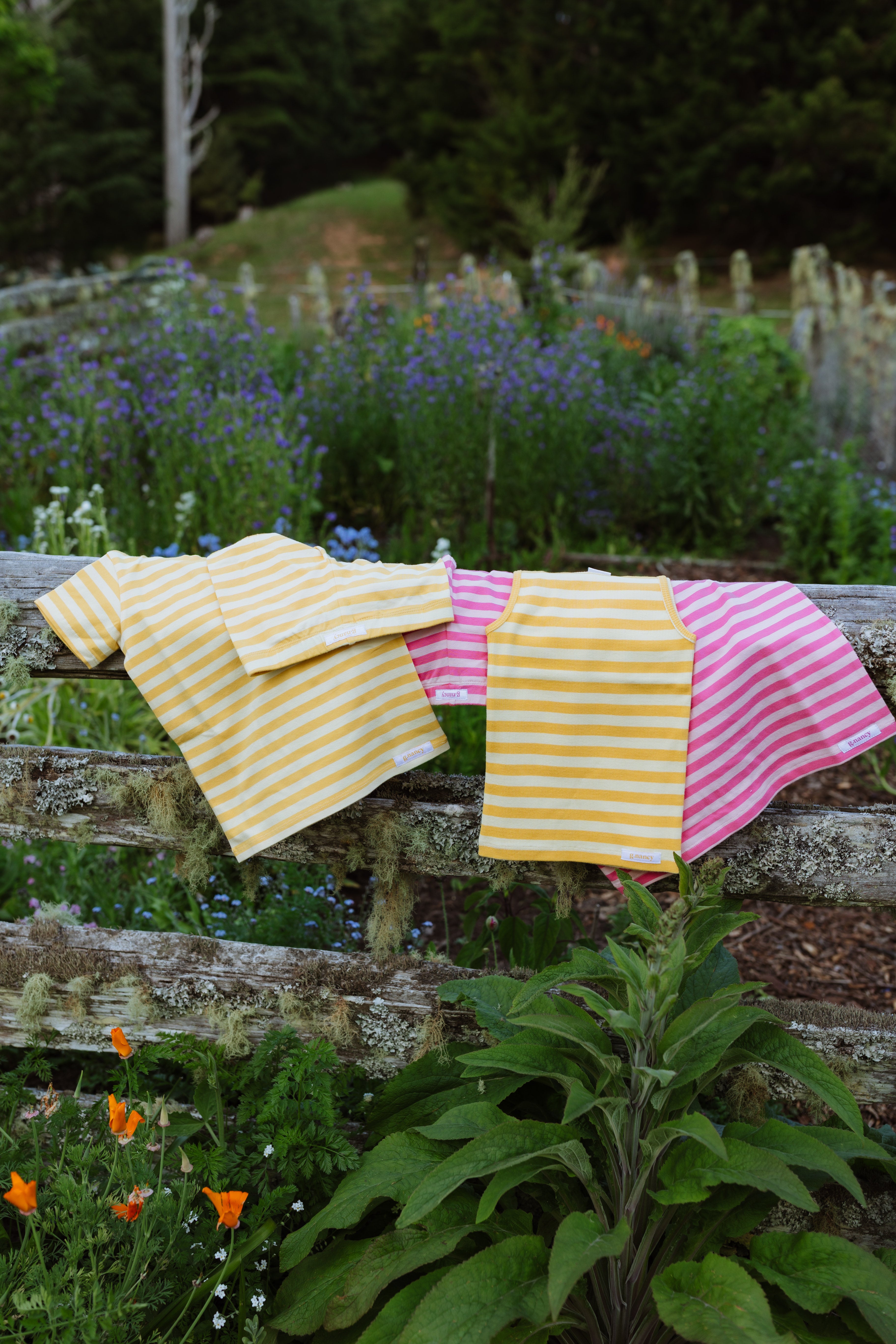 Daffodil Stripe Ribbed Singlet