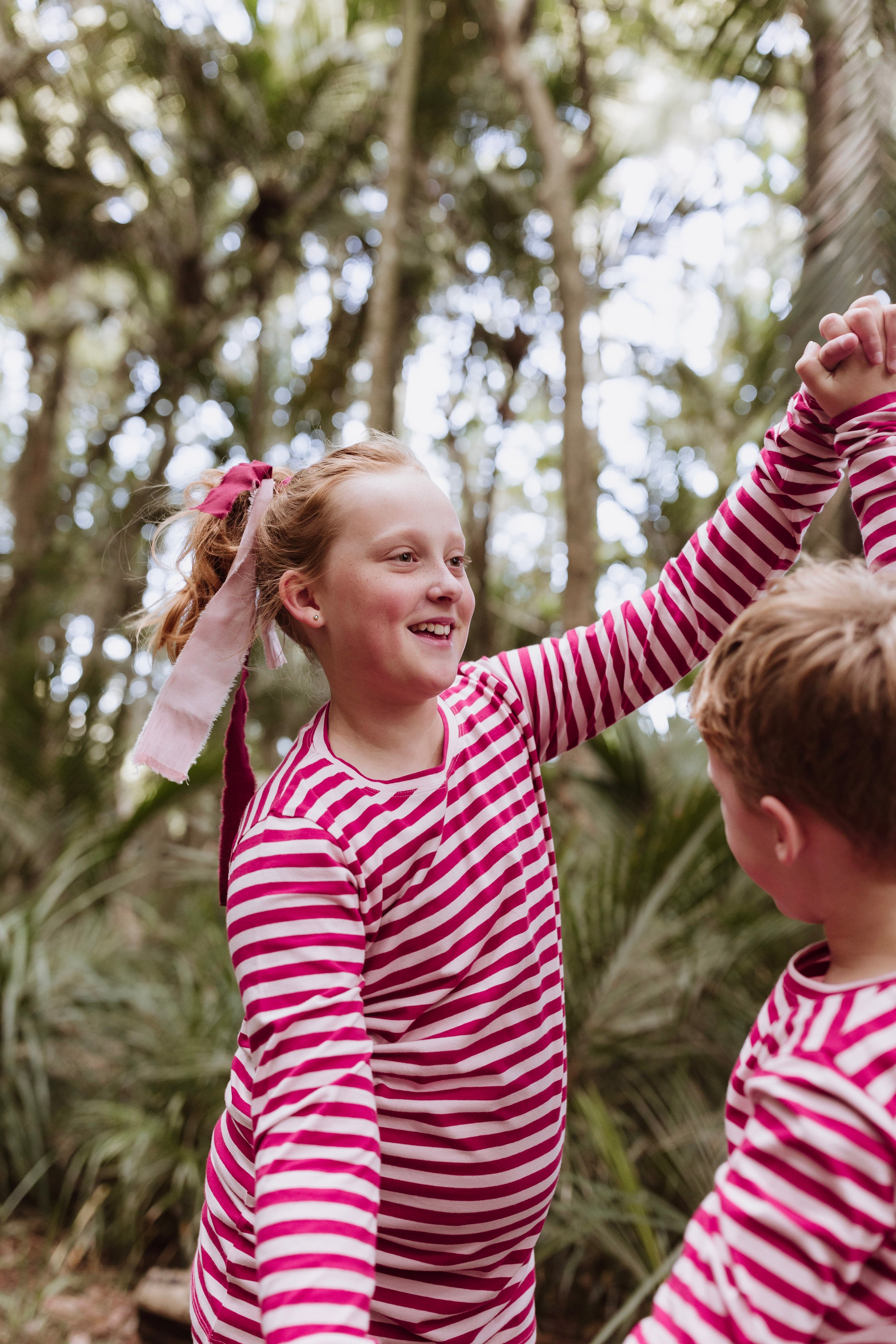 Blush + Boysenberry Stripe Long PJ Set
