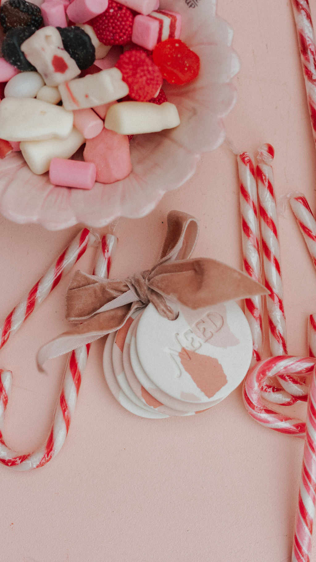 Marshmallow Ceramic Gifting Discs - Set of Five