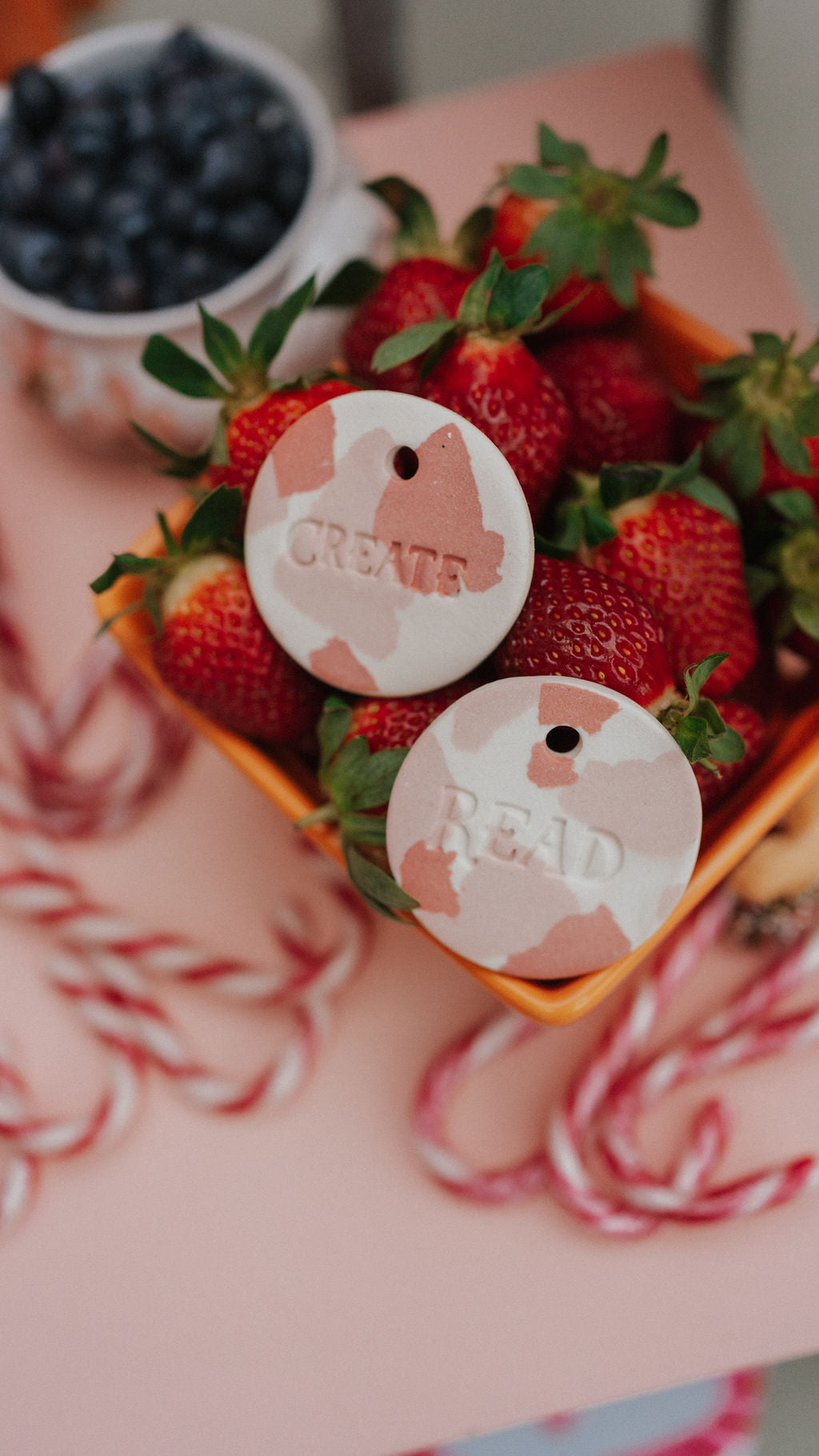 Marshmallow Ceramic Gifting Discs - Set of Five