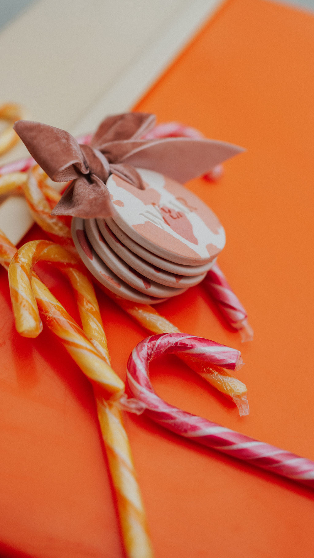 Persimmon Ceramic Gifting Discs - Set of Five