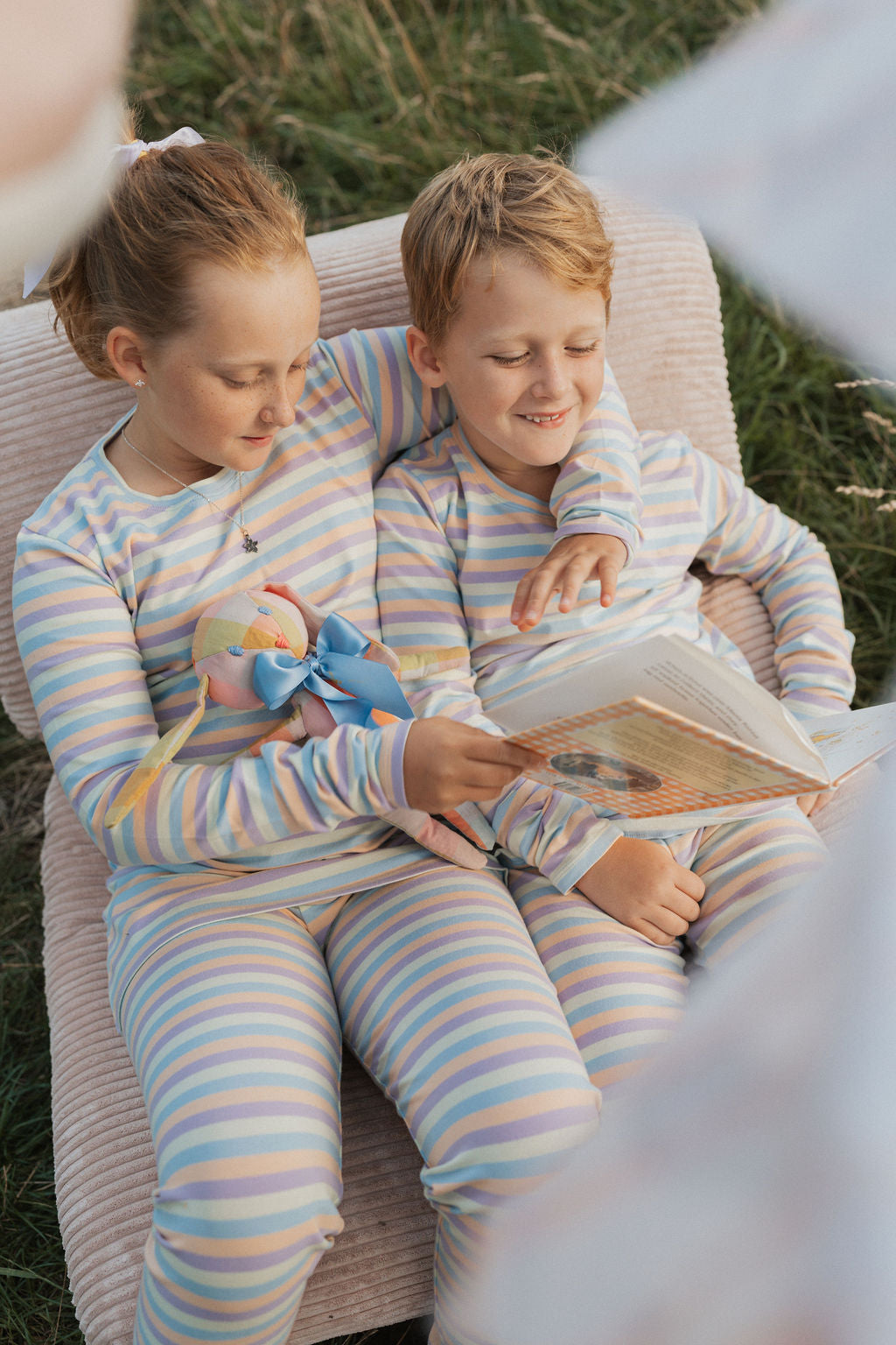 Easter Pastel Stripe Long PJ Set