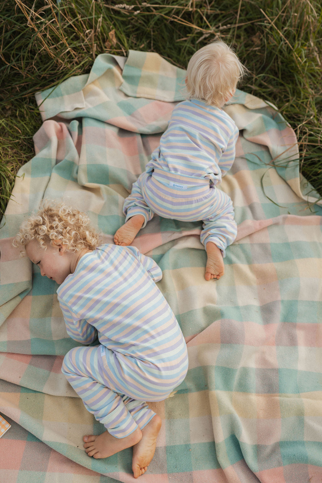 Easter Pastel Stripe Long PJ Set