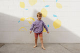 Lilac 'Lemon Slice' Embroidered Kids Sweatshirt