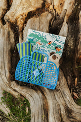 Leaf + So Blue Stripe Shortie PJ Set