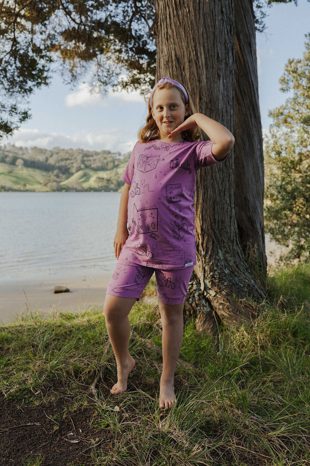 Grape Book Club Shortie PJ Set