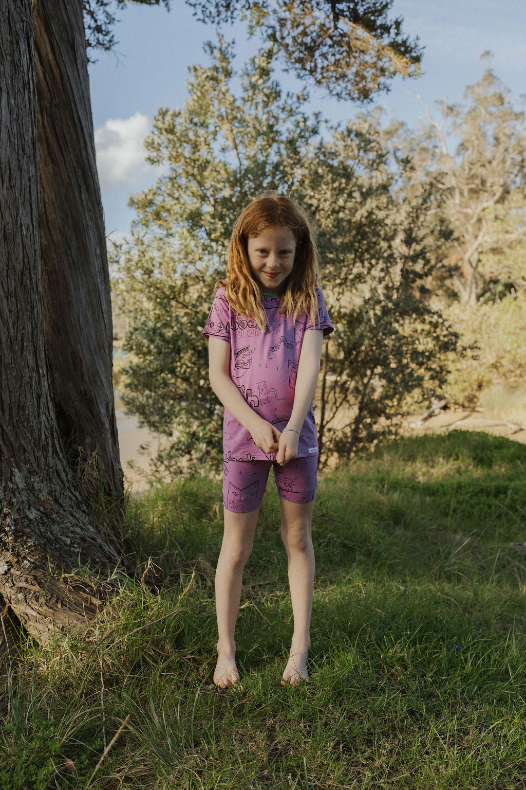 Grape Book Club Shortie PJ Set