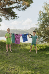 Leaf + So Blue Stripe Shortie PJ Set
