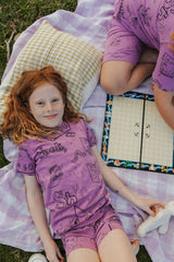 Grape Book Club Shortie PJ Set