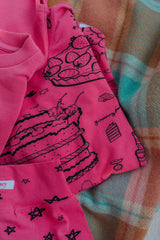 Fancy Pink Cake Long PJ Set