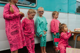 Teal Embroidered Kids Fleece