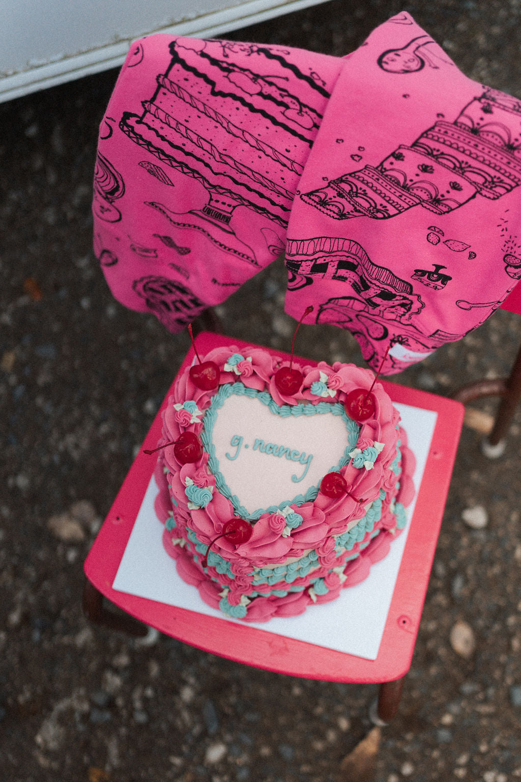 Fancy Pink Cake Long PJ Set