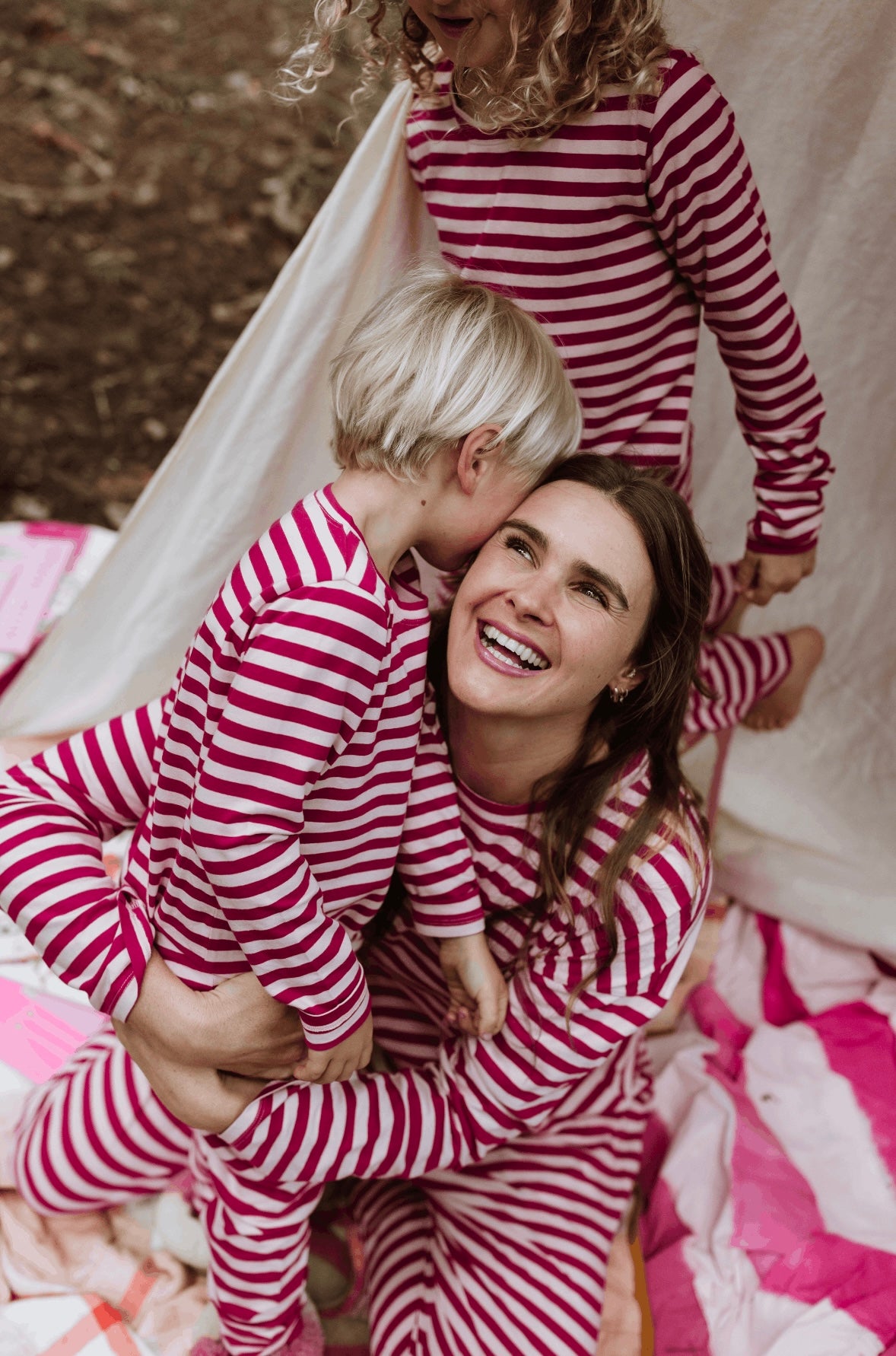 Blush + Boysenberry Stripe Long PJ Set
