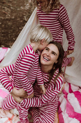 Blush + Boysenberry Stripe Long PJ Set