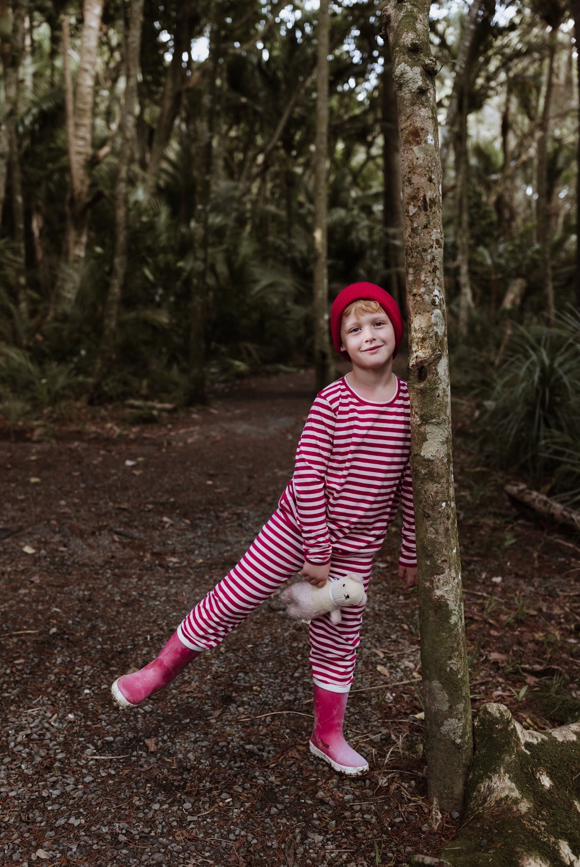 Blush + Boysenberry Stripe Long PJ Set
