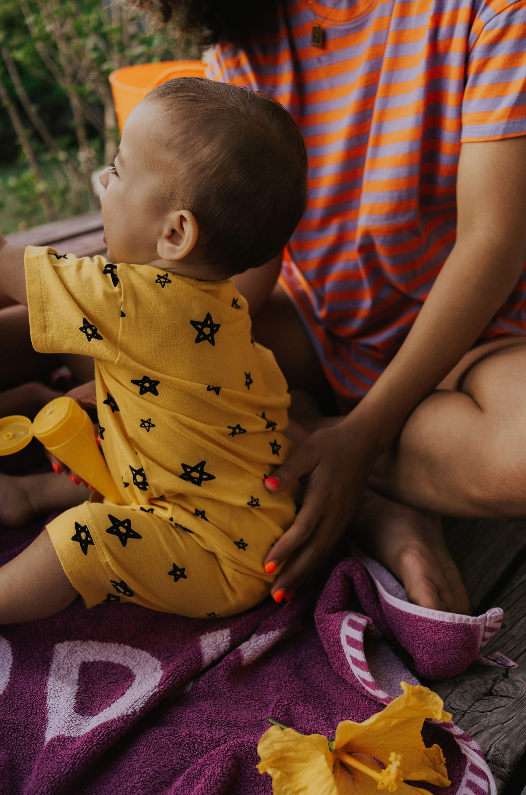 Yellow Star Shortie PJ Set