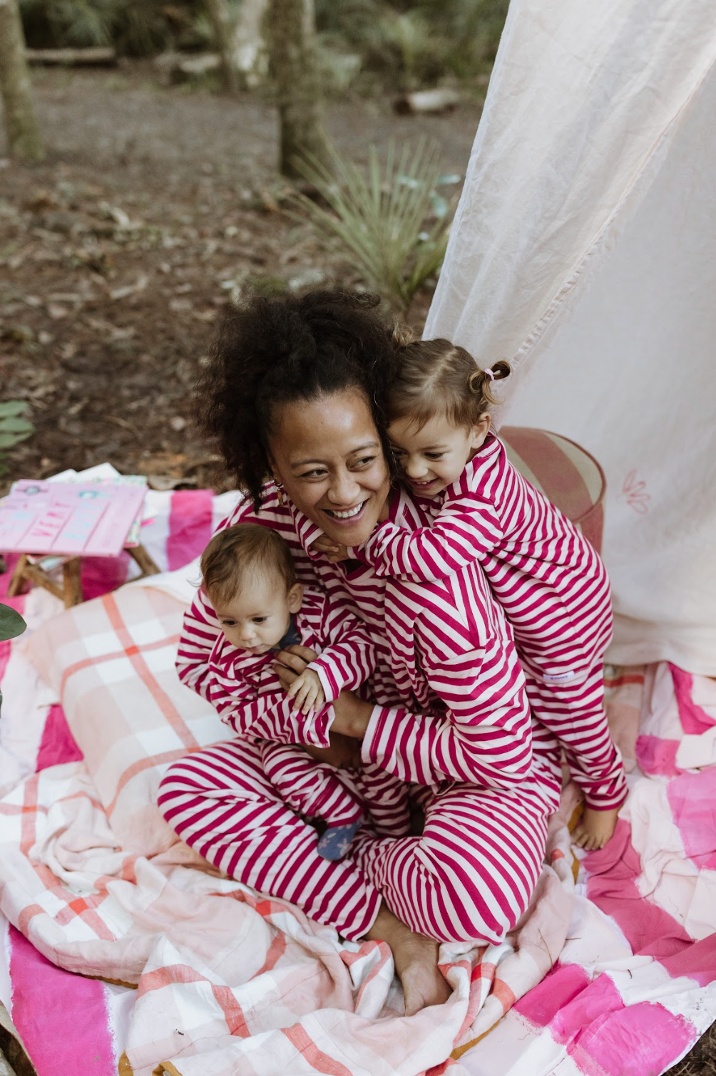 Blush + Boysenberry Stripe Long PJ Set