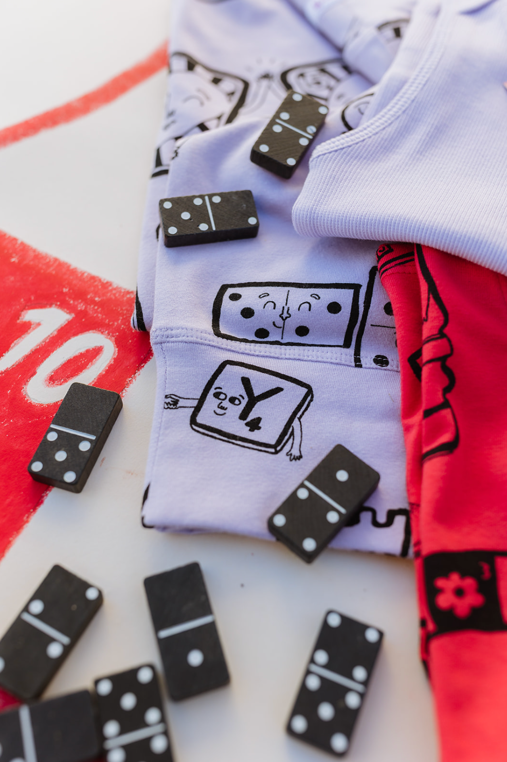 Lilac Game Night Long PJ Set