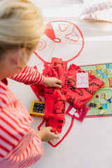 Hibiscus Red Game Night Long PJ Set
