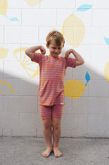 Jacaranda + Peel Stripe Shortie PJ Set