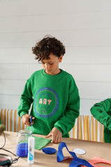 Kelly Green 'Art Club' Kids Fleece