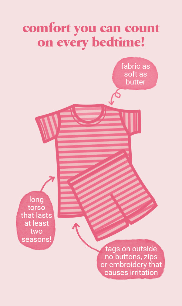 Pink Lemonade Stripe Shortie PJ Set