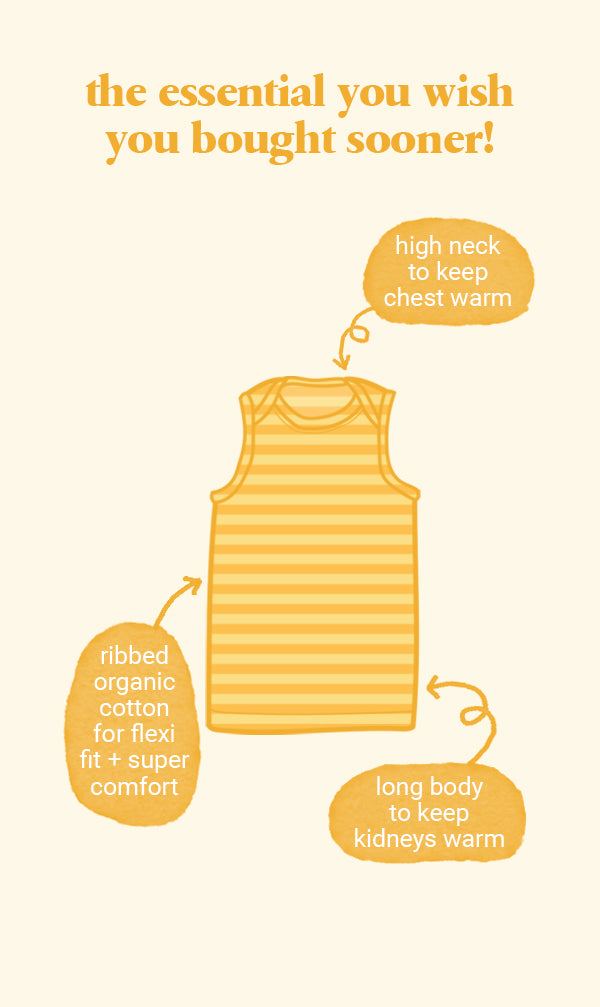 Daffodil Stripe Ribbed Singlet