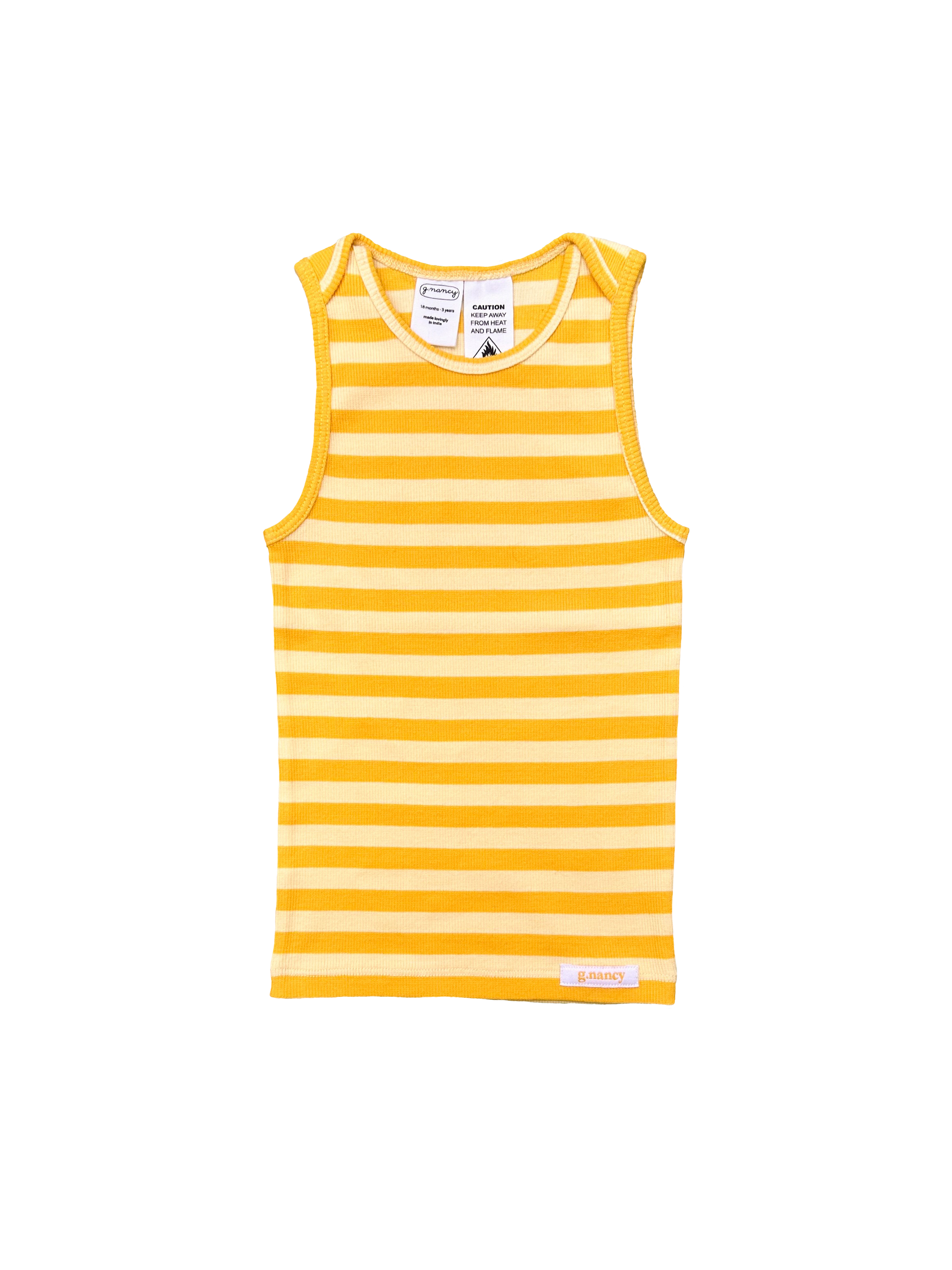 Daffodil Stripe Ribbed Singlet