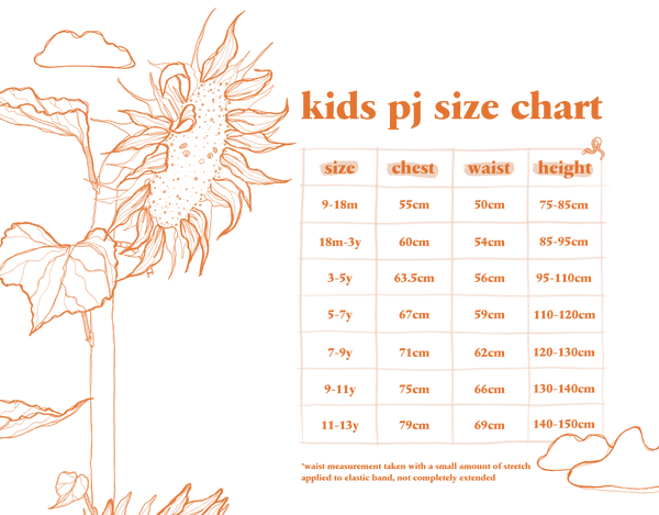 Grass 'Sunflower' Shortie PJ Set